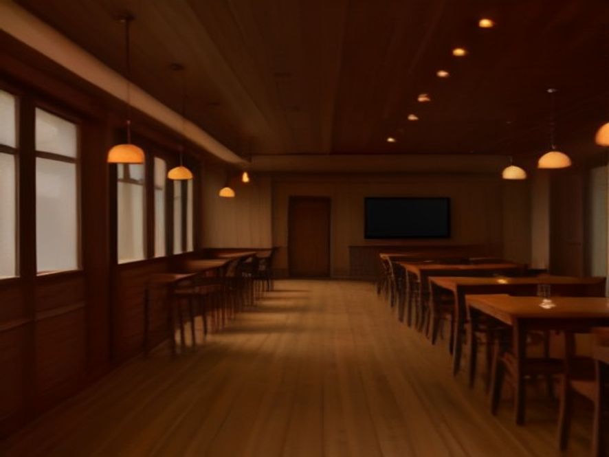 Upscale restaurant interior construction